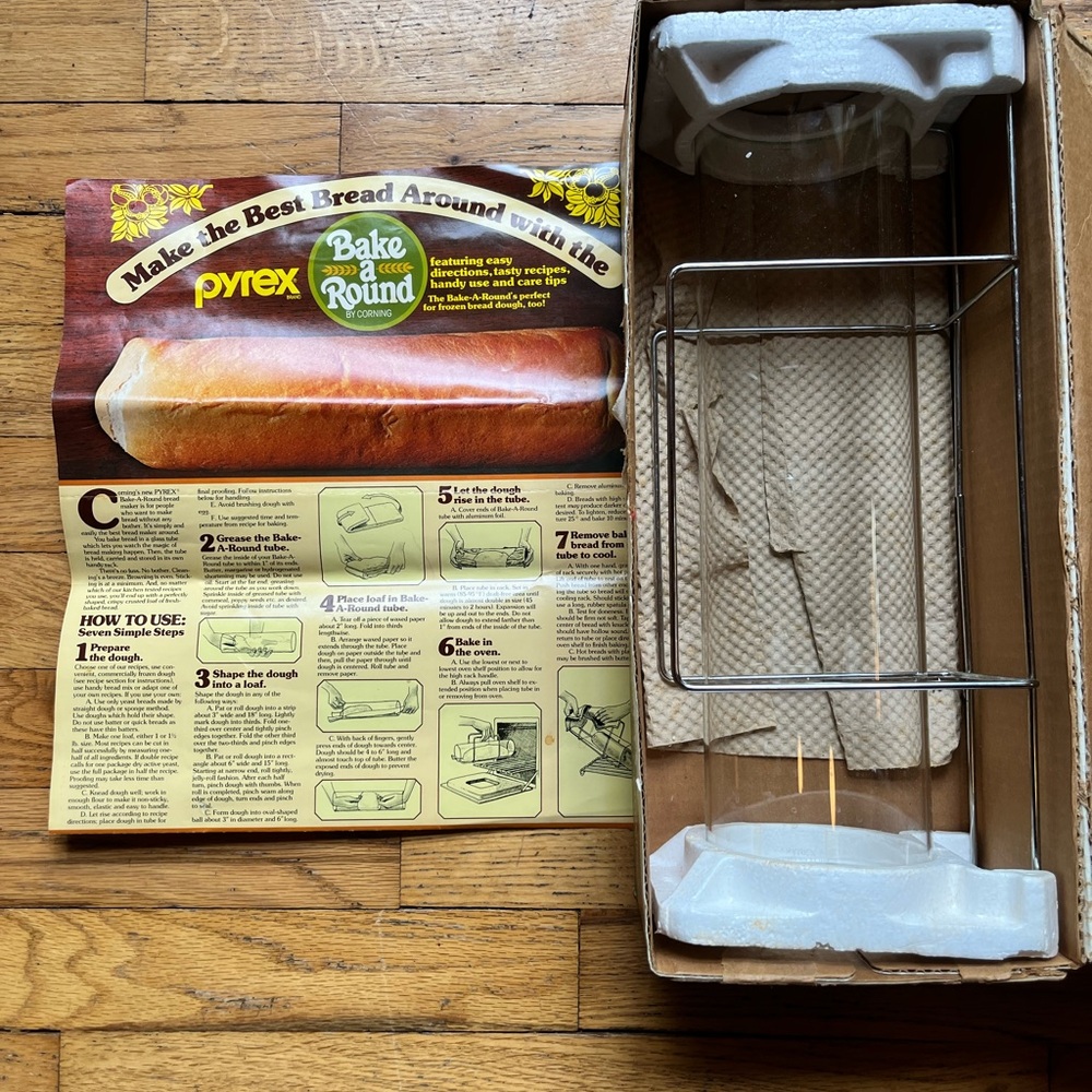 Pyrex Glass Baking Tube with Metal Rack
